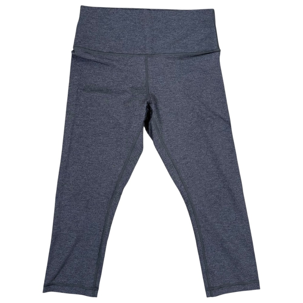 Lululemon Wunder Under Crop Leggings Gray Size 10 Women's High Rise Athleisure - Picture 3 of 8